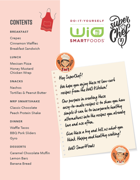 The Wii Smartfoods Cookbook, available for purchase, features delicious and healthy recipes.
