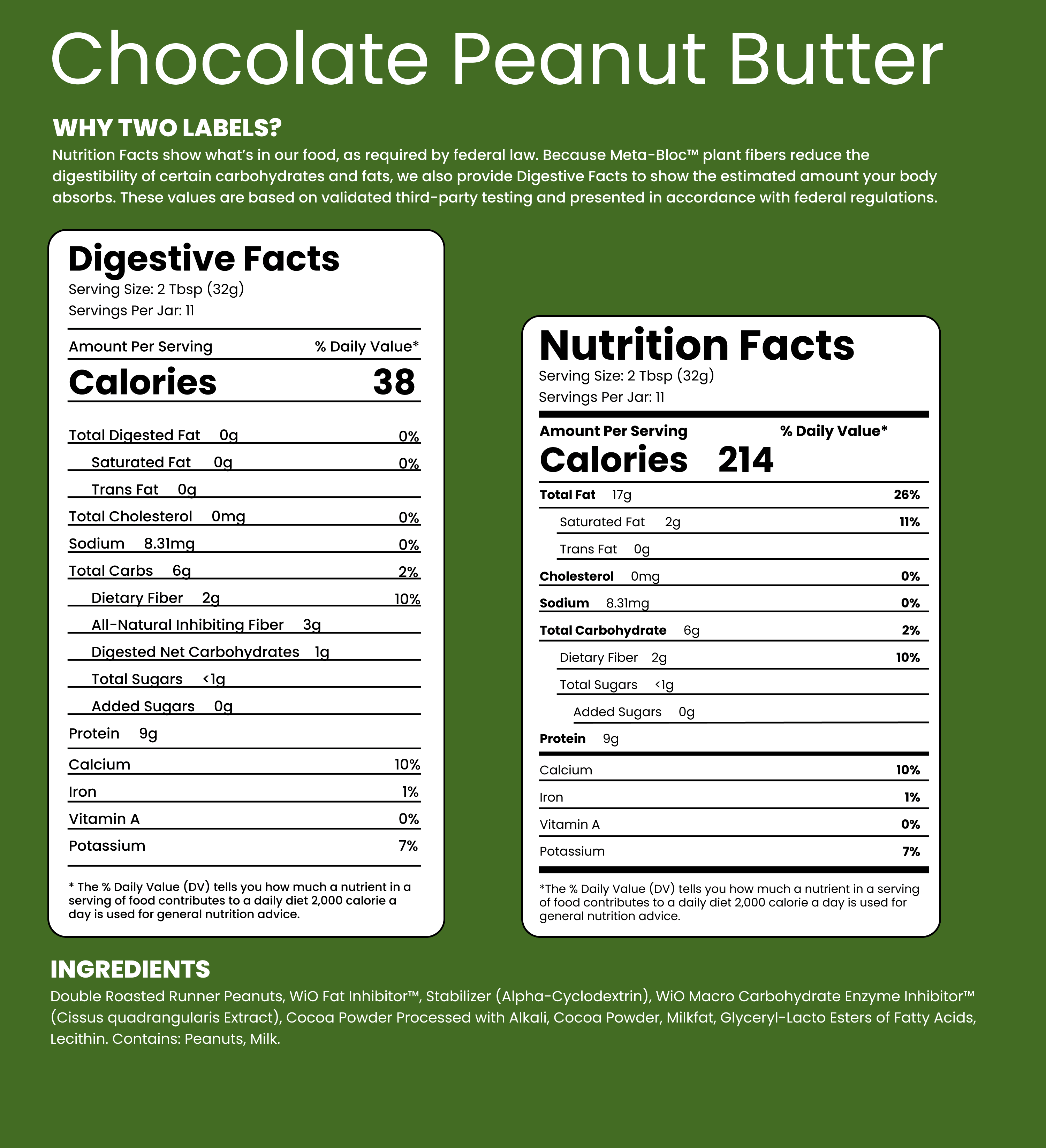 WiO Chocolate Peanut Butter - WiO SmartFoods