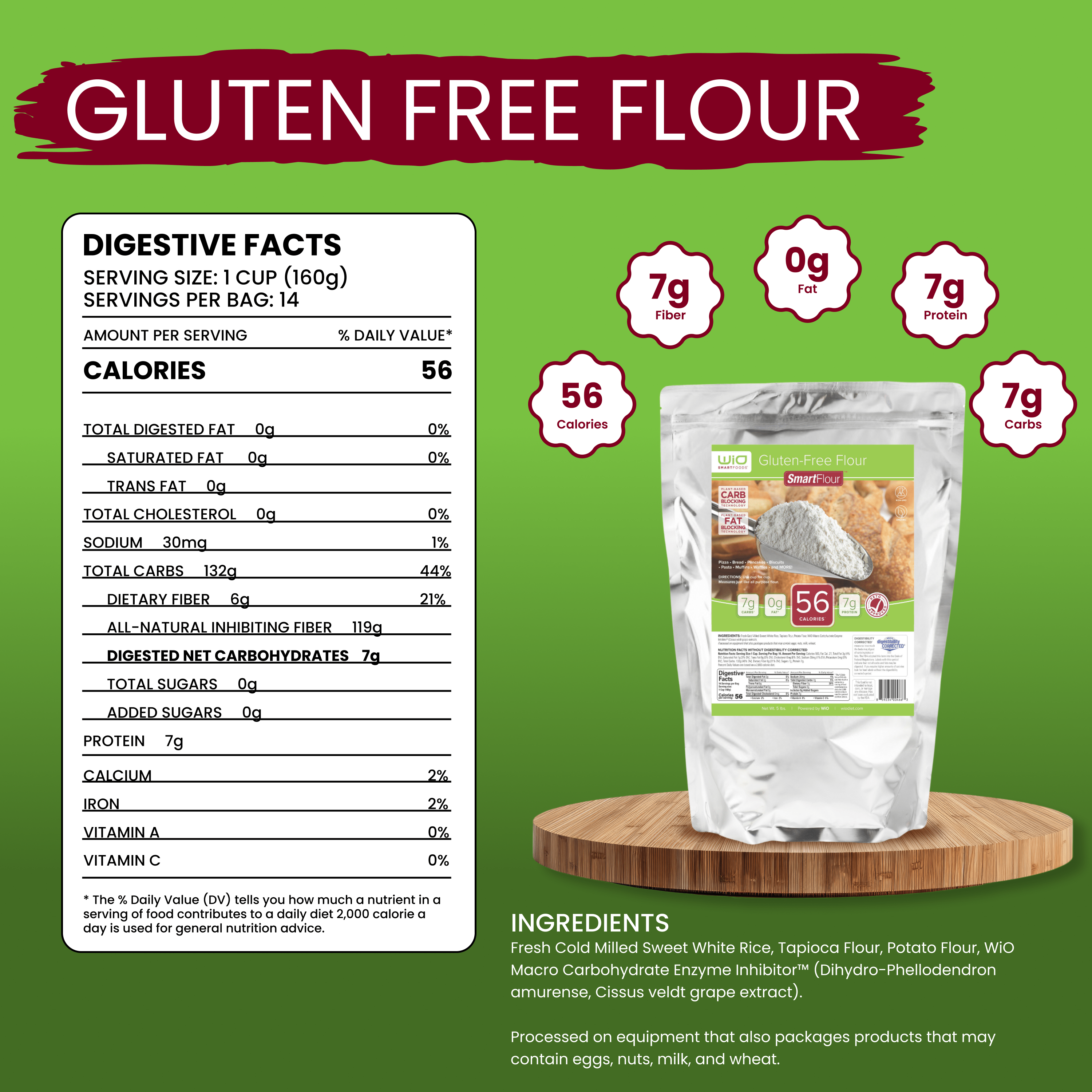 WiO Gluten - Free Flour (5lbs) - WiO SmartFoods