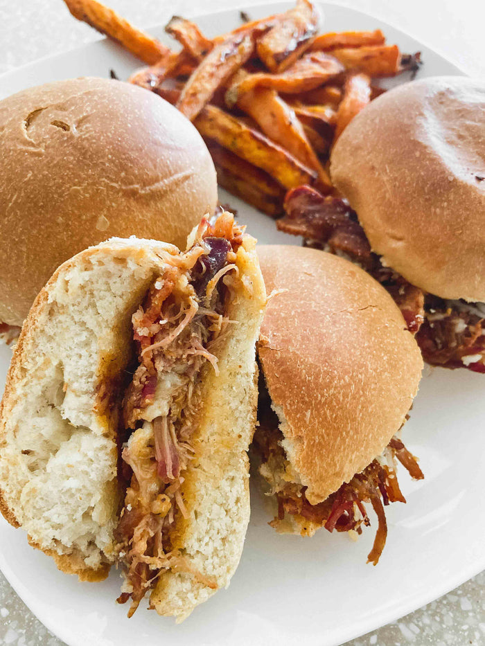 Low-carb BBQ Pulled Pork Slider Recipe - WiO SmartFoods