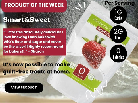  A bag of strawberry powder labeled "0 sugar" - Product of the week smart sweet.