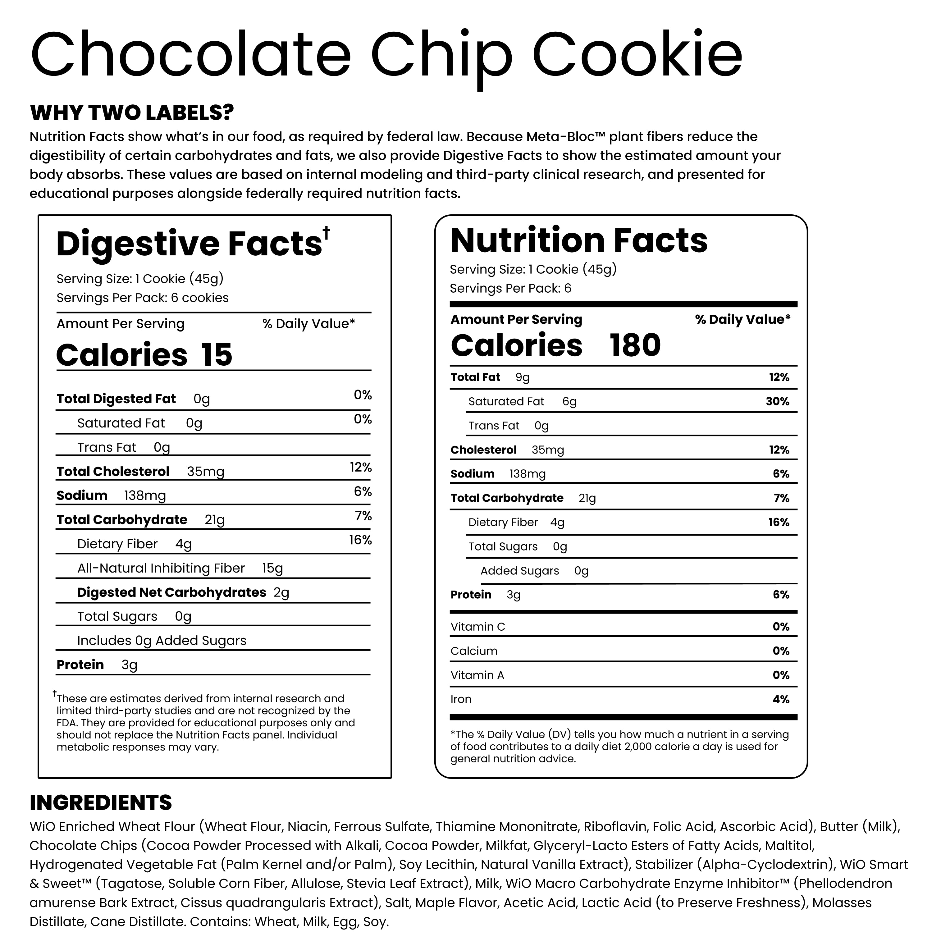 WiO Chocolate Chip Cookie (6-Pack)