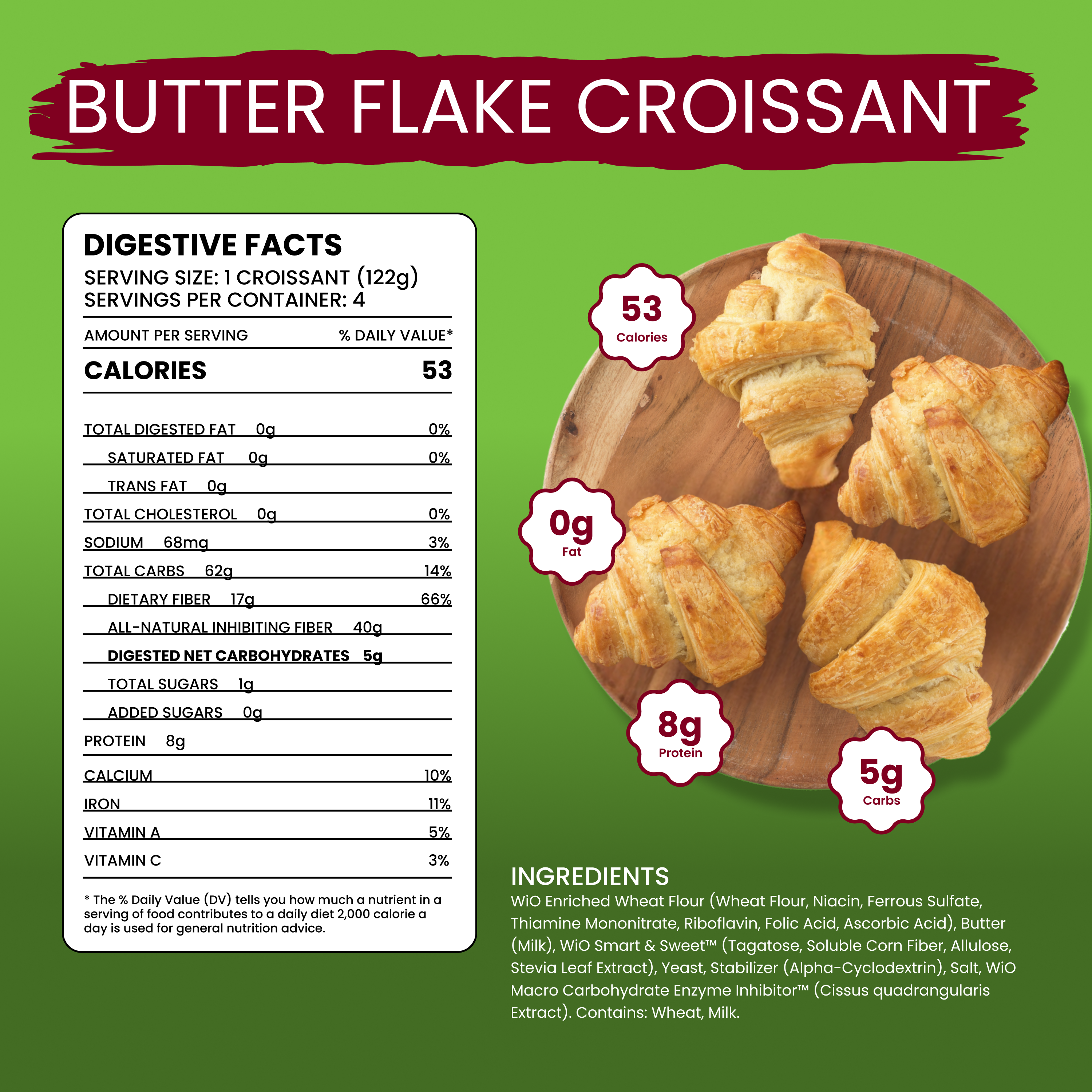 WiO Butter Flake Croissants (4-Pack)