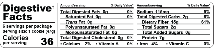 Digestive Facts Cookie Peanut Butter