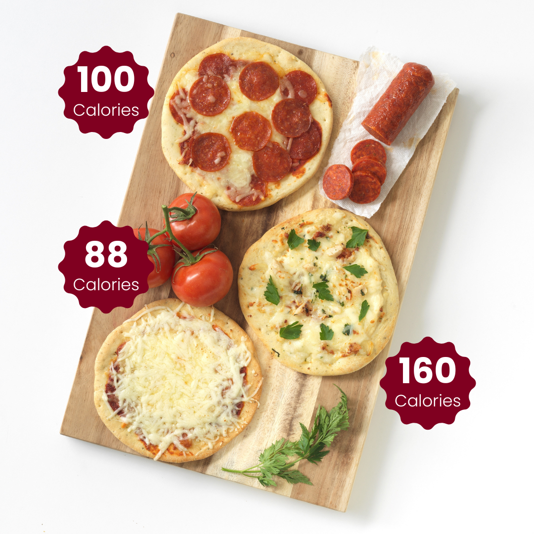 WiO Pizza Variety 3-Pack (Chicken Alfredo, Cheese, Pepperoni)