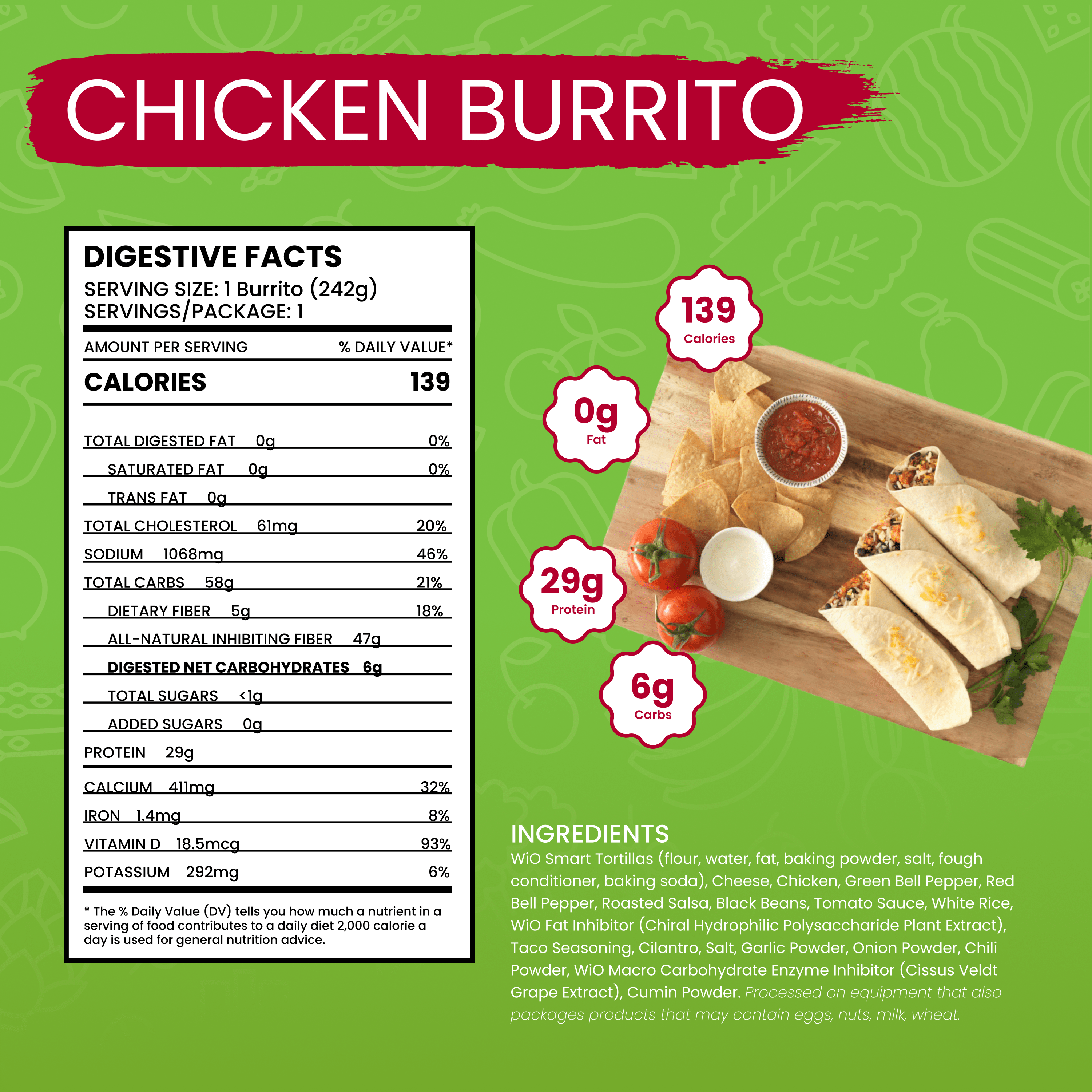 SmartBurrito™ Chicken - WiO SmartFoods