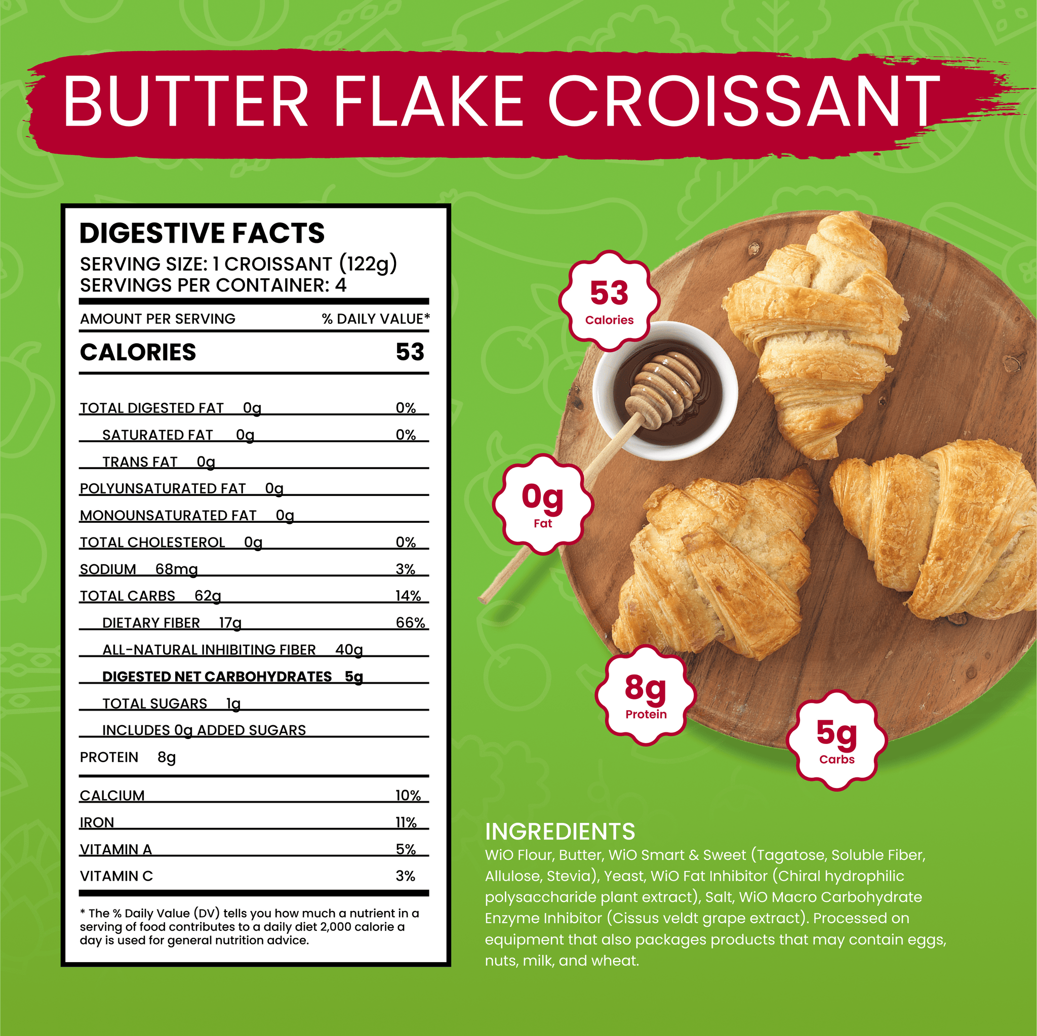 WiO Butter Flake Croissants (4 - Pack) - WiO SmartFoods