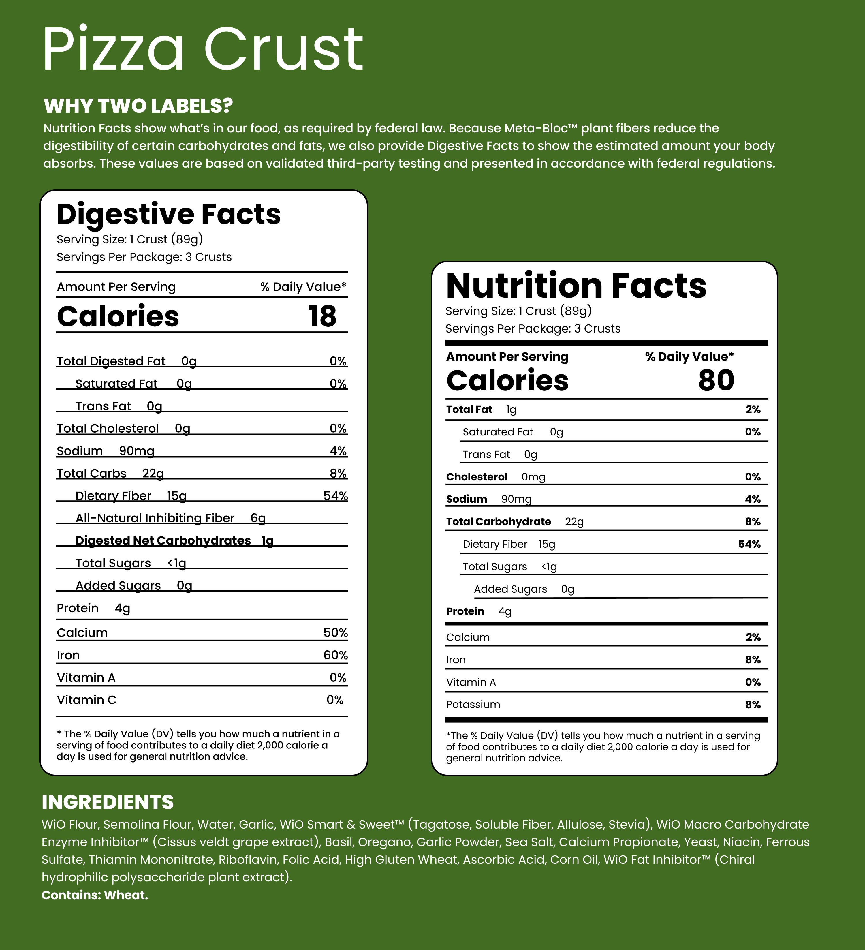WiO Pizza Crust (3-Pack) - WiO SmartFoods