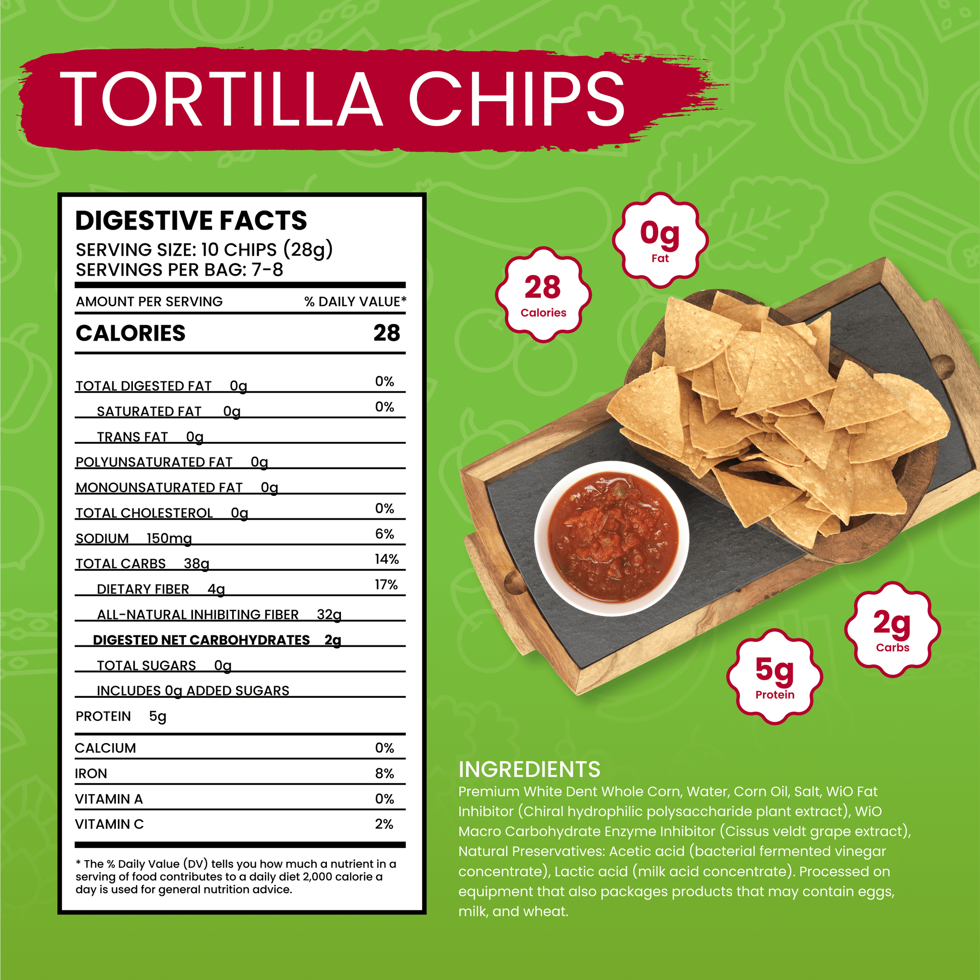 WiO Tortilla Chips 8oz - WiO SmartFoods