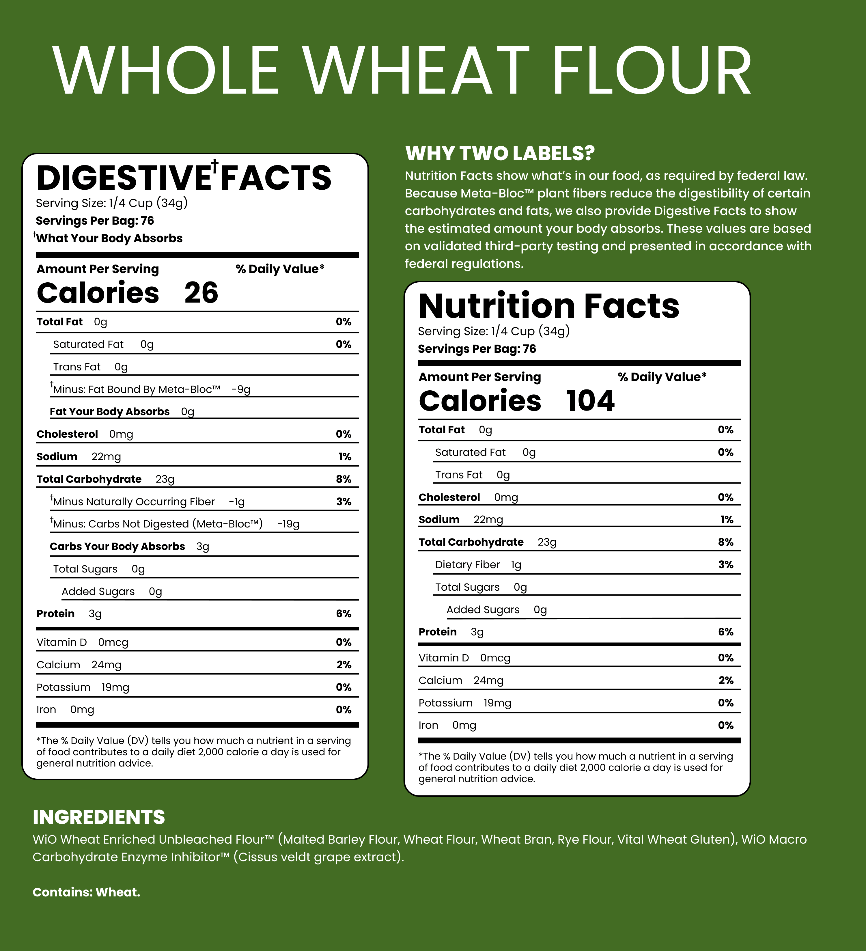 WiO Whole Wheat Flour (5lbs) - WiO SmartFoods